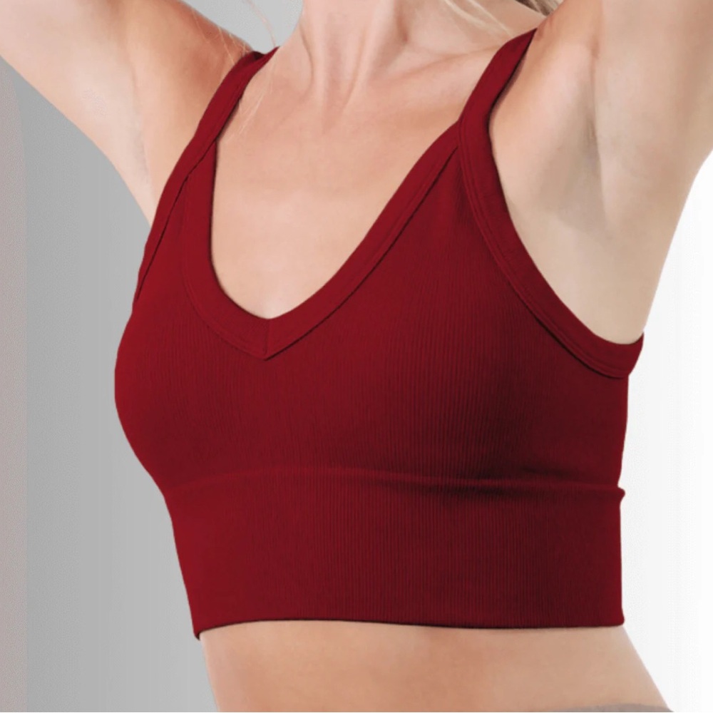 cropped red tank